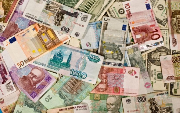 money series: different country money banknotes texture