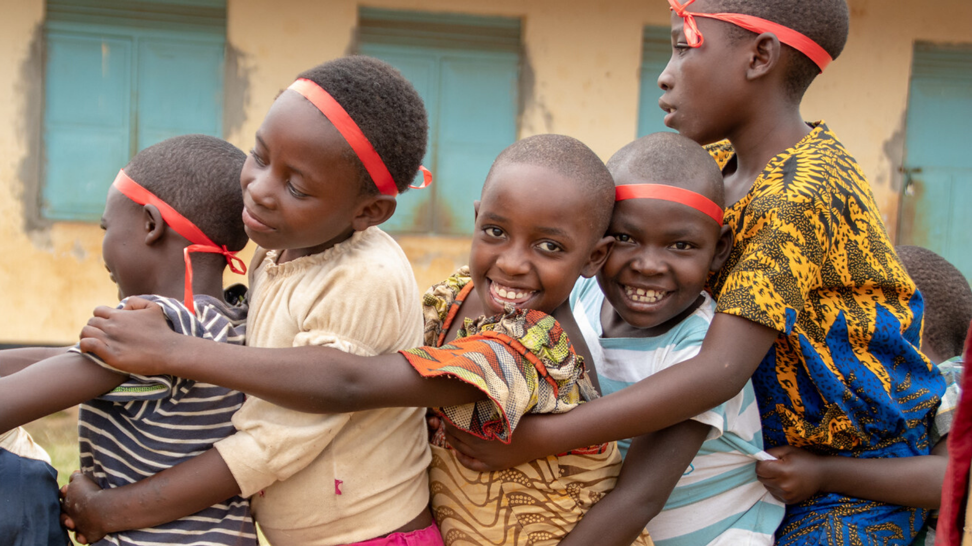 Children participating in a church activity