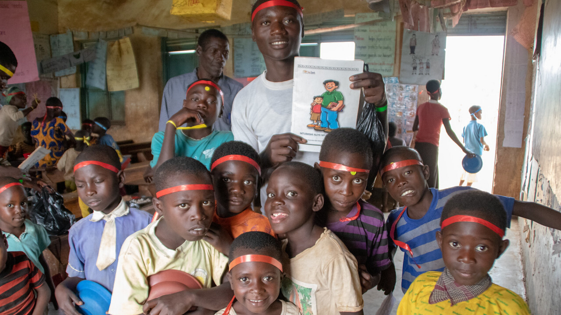 Children in their Sunday school class